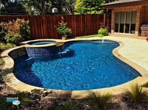 A freeform pool.