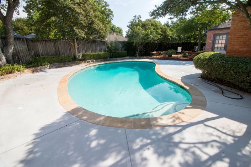 After renovation of a free form pool.