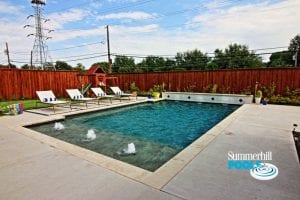 rectangle concrete pool