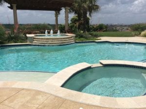 before renovation of a traditional pool