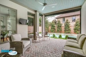 outdoor entertainment area