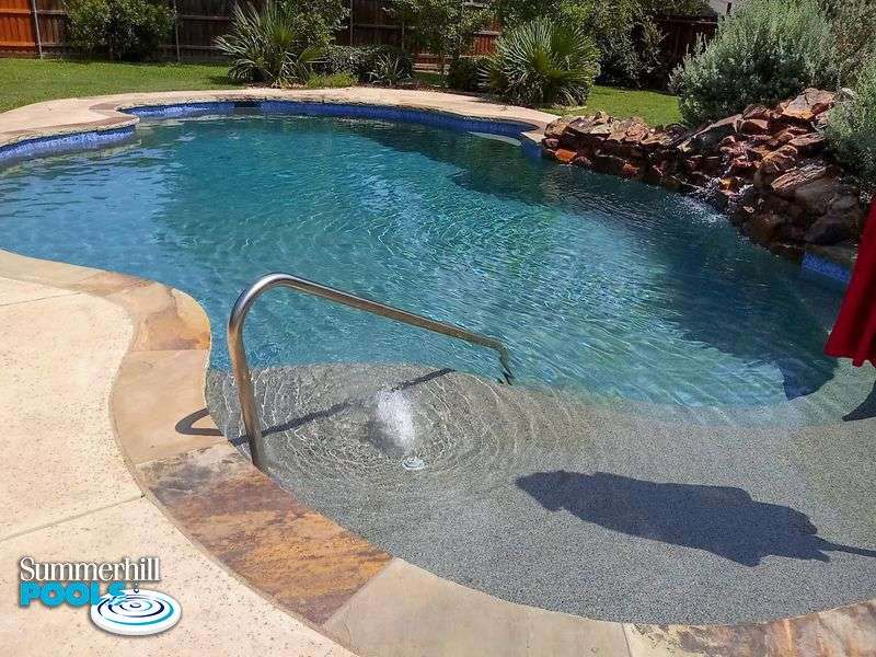a recently cleaned pool