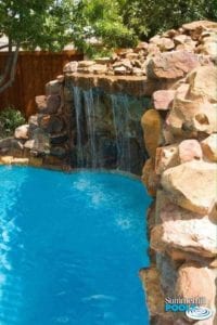 huge waterfall feature
