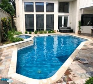 renovated pool with all new decking